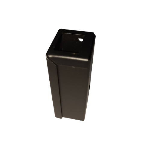 Black UTP universal transfer protocol box with round cable entry hole