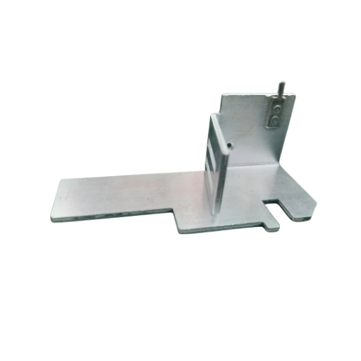 U-shaped aluminium heat sink with fins for efficient heat dissipation, isolated on a transparent background.