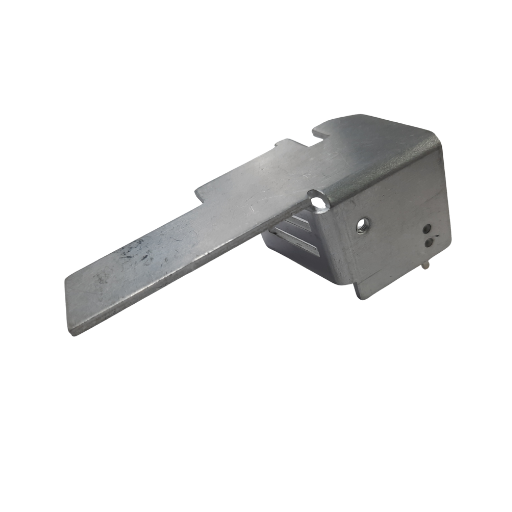 U-shaped aluminium heat sink with fins for efficient heat dissipation, isolated on a transparent background.