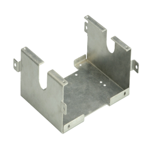 Aluminium parts with precision-cut shapes and mounting holes