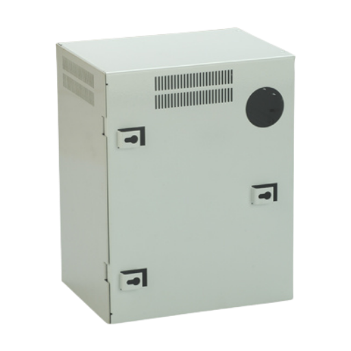 Metal enclosure box with mounting holes and protective housing design