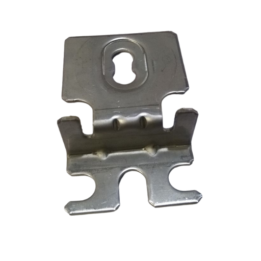 SS304 stainless steel panel wall mounting bracket with keyhole slots and side clips for secure panel installation